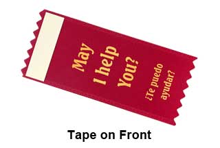 Tape on ribbon front selected.